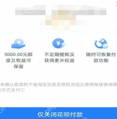 花呗使用平台怎么关闭