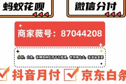 白条套取额度现金商家
